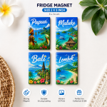 Fridge Magnet Wisata Indonesia Set 4 PCS | Magnet Kulkas Bali Lombok Papua Maluku | Souvenir Travel Aesthetic 2x3 Inch Fridge Magnet Wisata Indonesia Set 4 PCS | Magnet Kulkas Bali Lombok Papua Maluku | Souvenir Travel Aesthetic 2x3 Inch